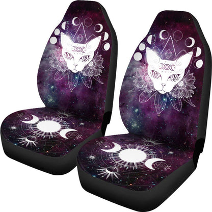 Moon Phases Cat Wicca - Witch Seat Covers 0822