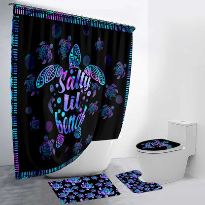 Salty Lil Beach - Turtle Bathroom Curtain & Mats Set