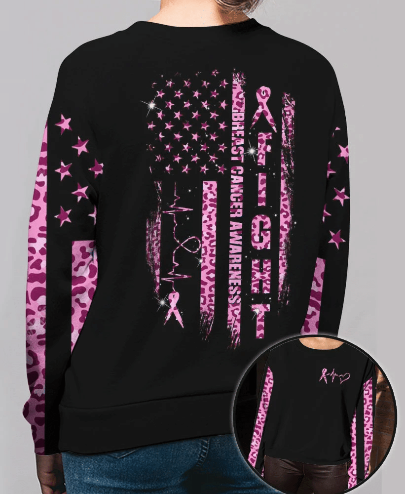 Fight Leopard Pink Breast Cancer - Breast Cancer Awareness All Over T-shirt and Hoodie 0822