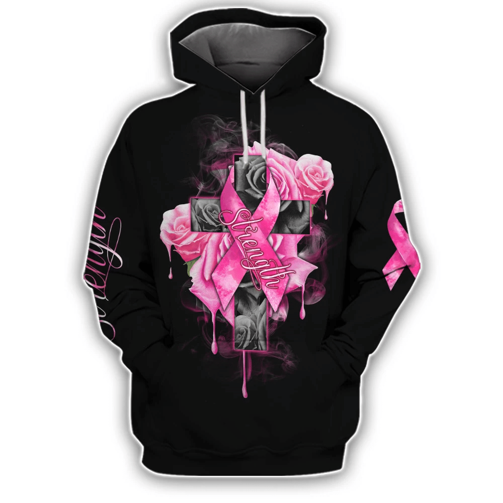 Roses Strength - Breast Cancer Awareness All Over T-shirt and Hoodie 0822