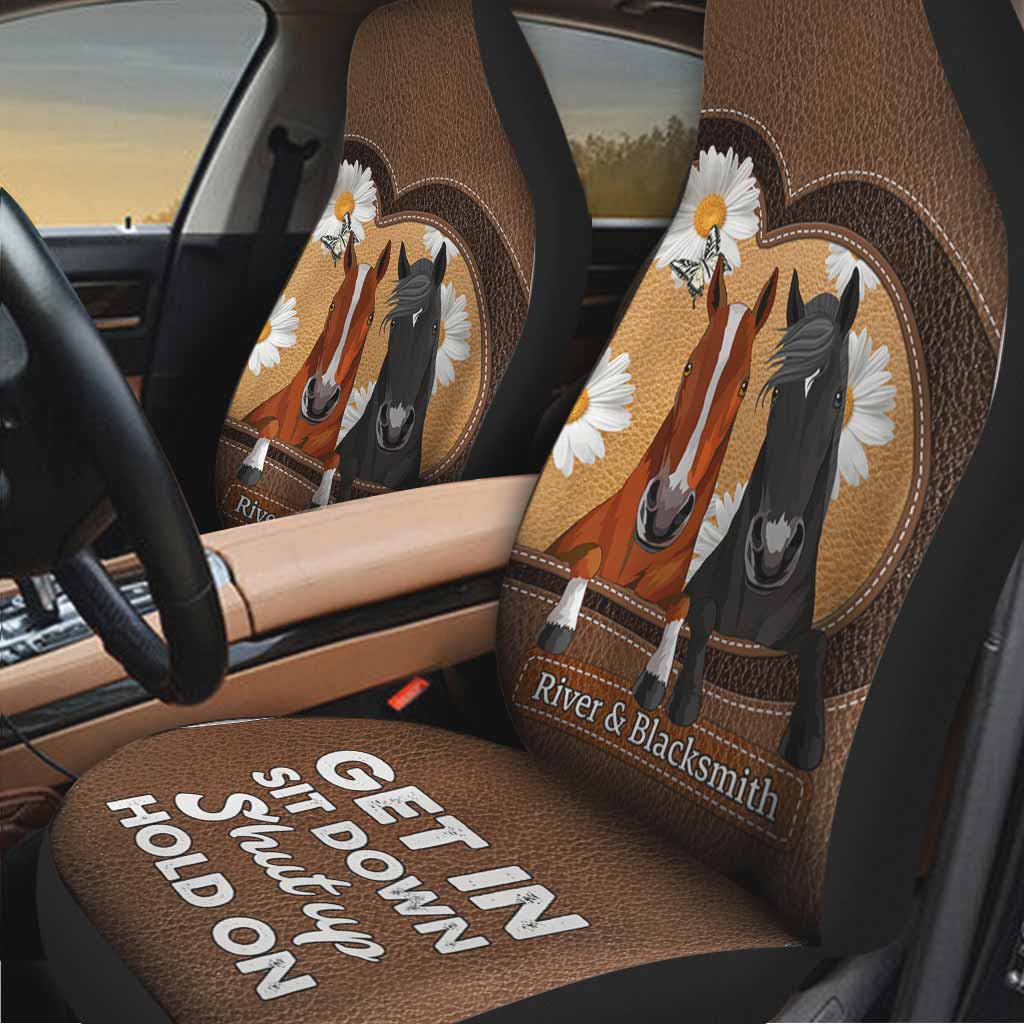 Get In Sit Down - Personalized Horse Seat Covers
