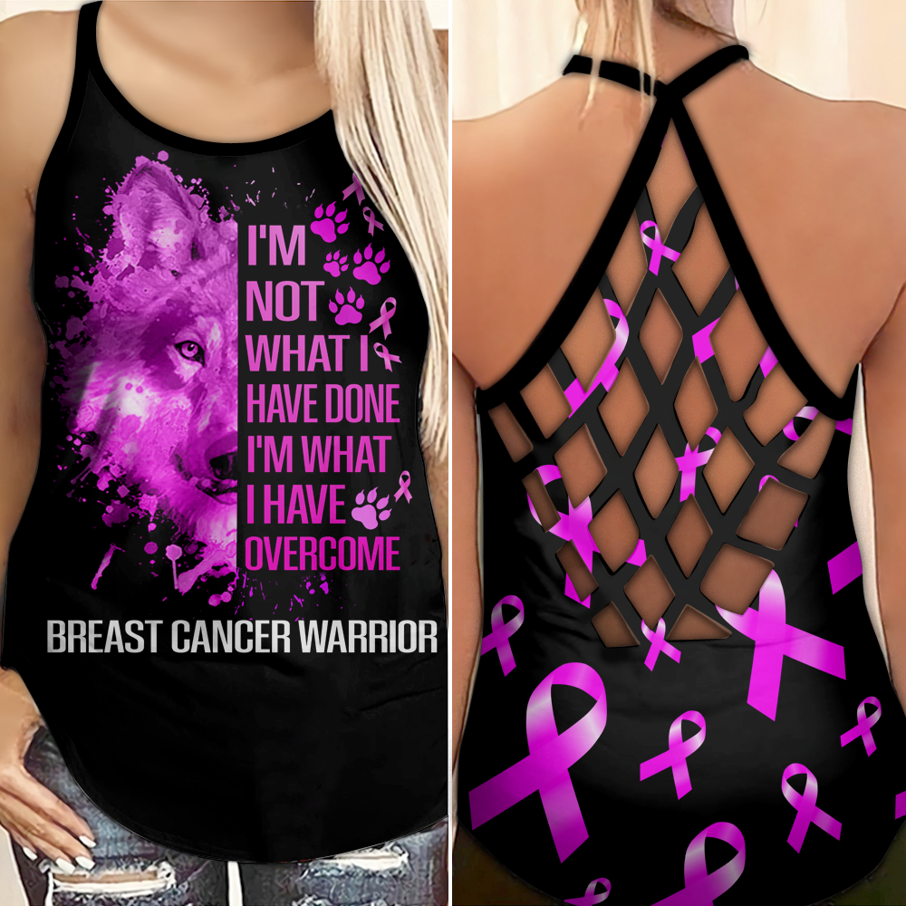I'm Not What I Have Done - Breast Cancer Awareness Cross Tank Top 0722