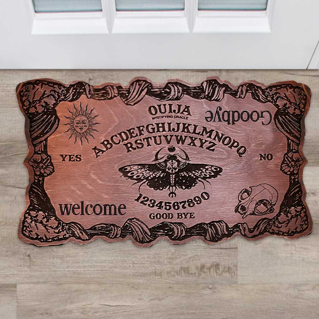 Ouija Welcome Goodbye - Witch Shaped Doormat