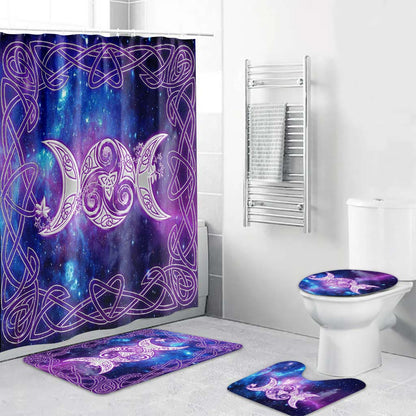 Moon Phase - Witch Bathroom Curtain & Mats Set