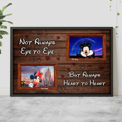 Always Heart To Heart - Personalized Couple Mouse Canvas And Poster