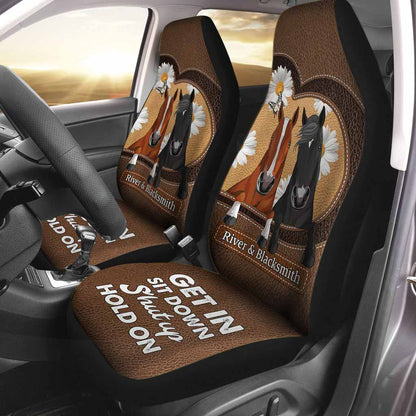 Get In Sit Down - Personalized Horse Seat Covers