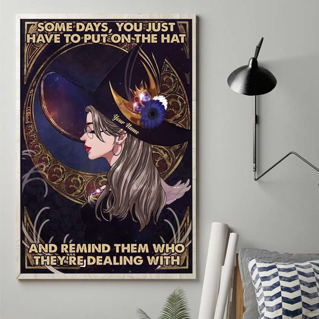 Put On The Hat - Personalized Witch Canvas And Poster