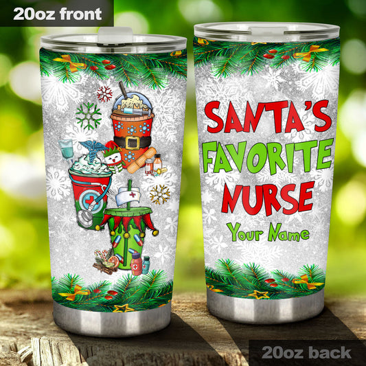 Merry Christmas - Personalized Nurse Tumbler