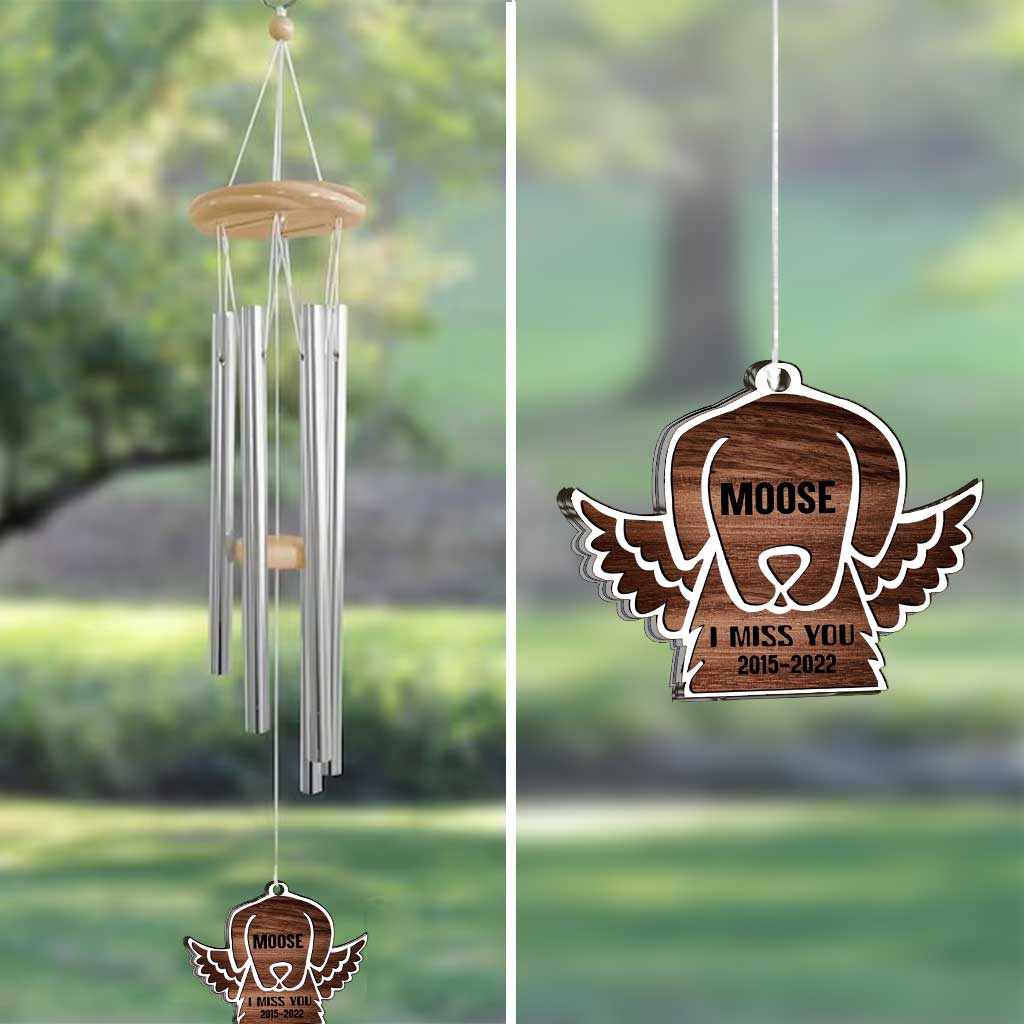 I Miss You - Personalized Dog Wind Chime