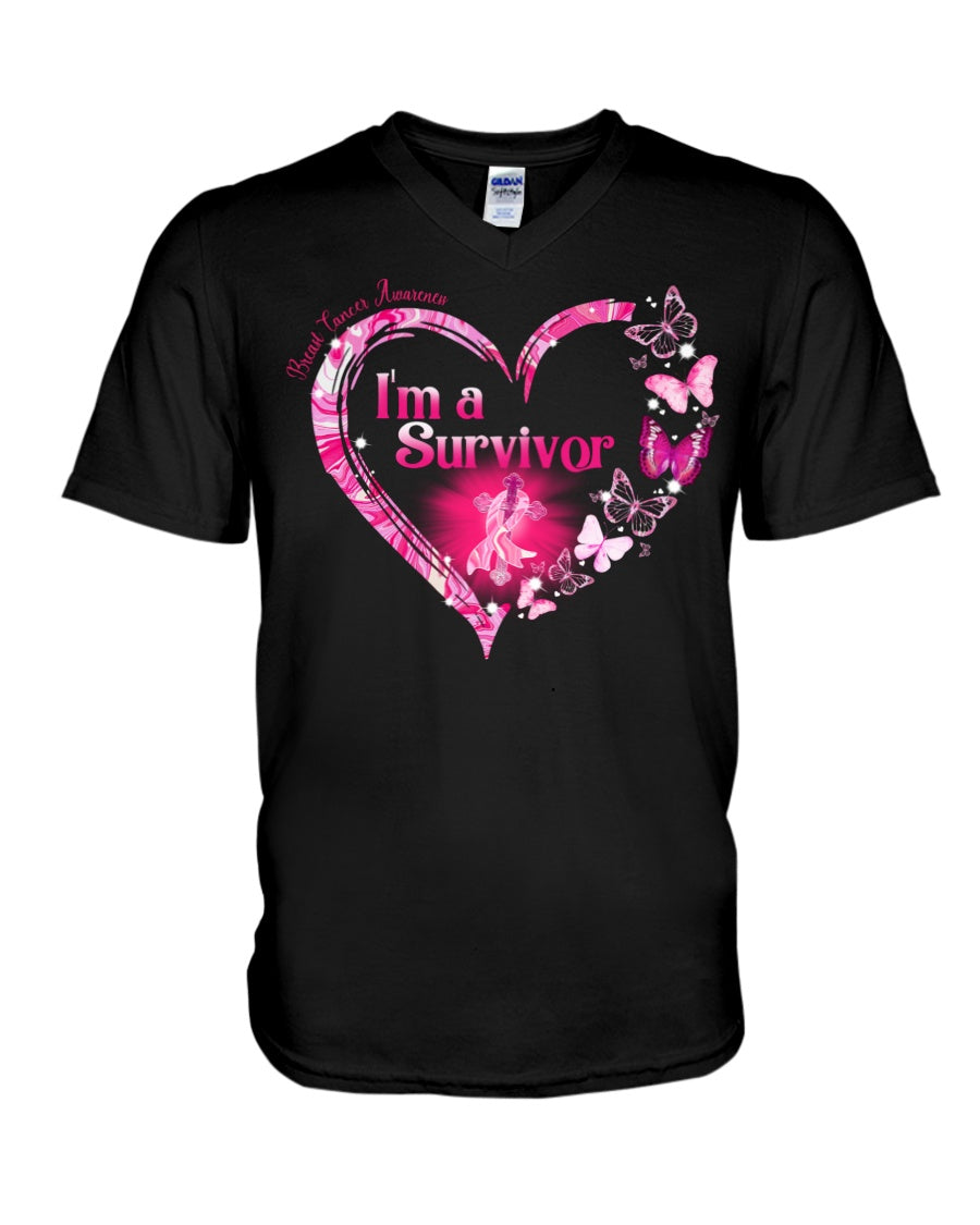 I'm A Survivor - Breast Cancer Awareness T-shirt and Hoodie 0822