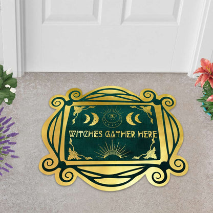 A Witch Lives Here - Shaped Doormat