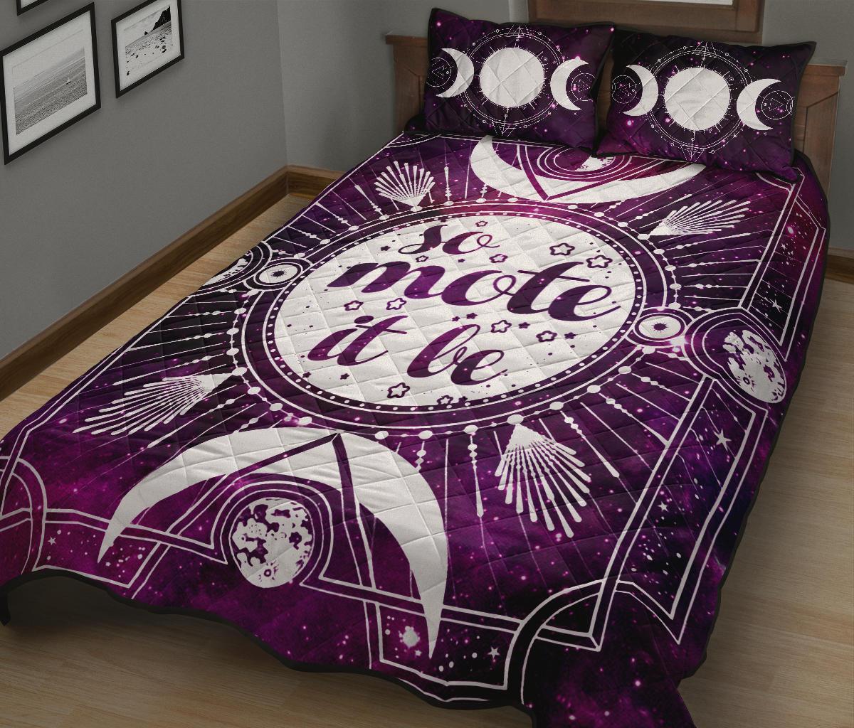 So Mote It Be Wicca - Witch Quilt Set 0822