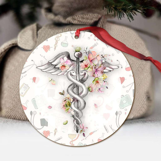 Nurse Symbol Nurse - Round Aluminium Ornament (Printed On Both Sides) 1122