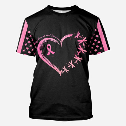 Dragonflies Heart No Story Should End Too Soon - Breast Cancer Awareness All Over T-shirt and Hoodie 0822