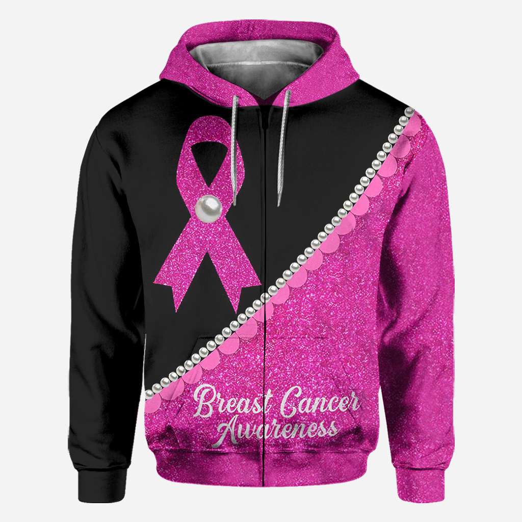 Pink Ribbon Pearls - Breast Cancer Awareness All Over T-shirt and Hoodie 0822