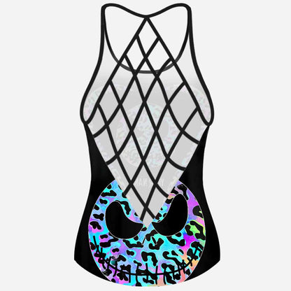 Nightmare Leopard Print - Personalized Nightmare Cross Tank Top And Women Shorts