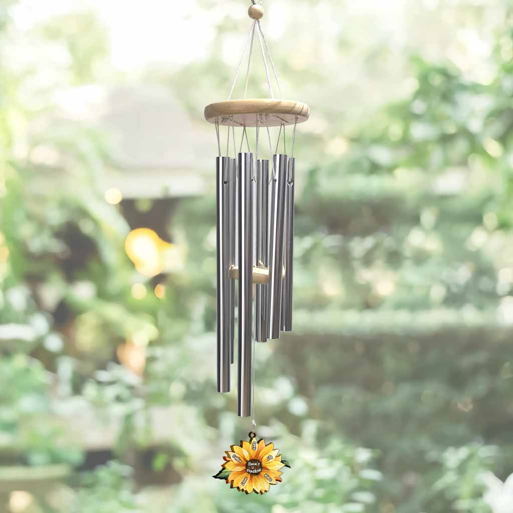Grandma's Little Sunshine Sunflower - Personalized Wind Chime