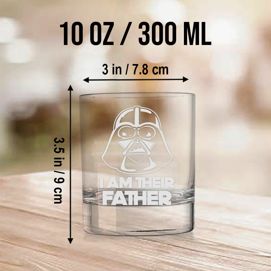 I Am Their Father - Personalized Father Rock Glass