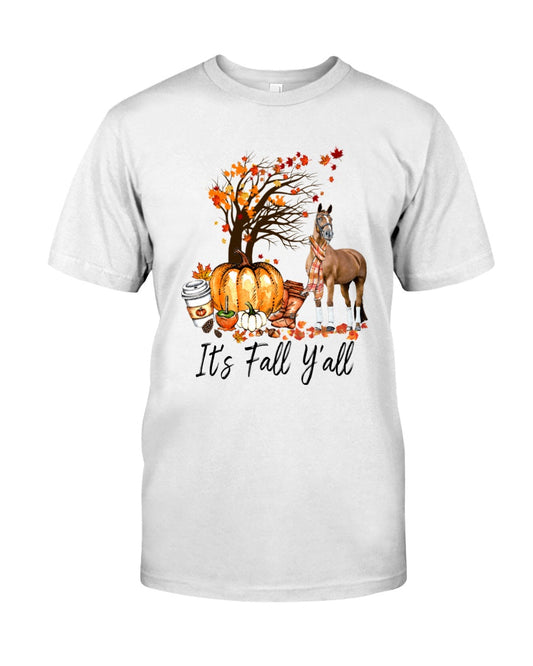It's Fall Y'all Horse T-shirt & Hoodie 0823