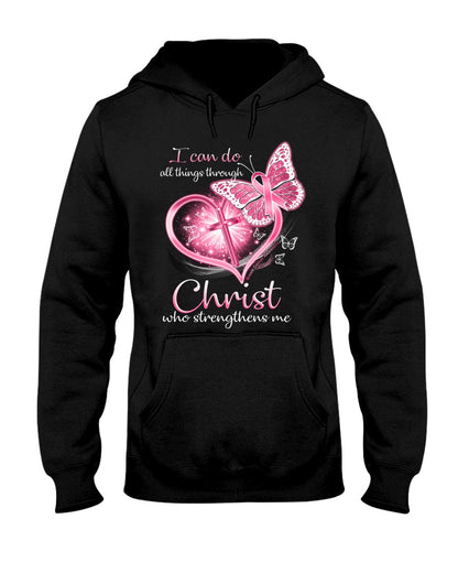 Breast Cancer Awareness I Can Do All Things Through Christ - Breast Cancer Awareness T-shirt and Hoodie 0822