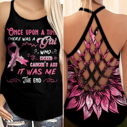 Once Upon A Time Ribbon - Breast Cancer Awareness Cross Tank Top 0722