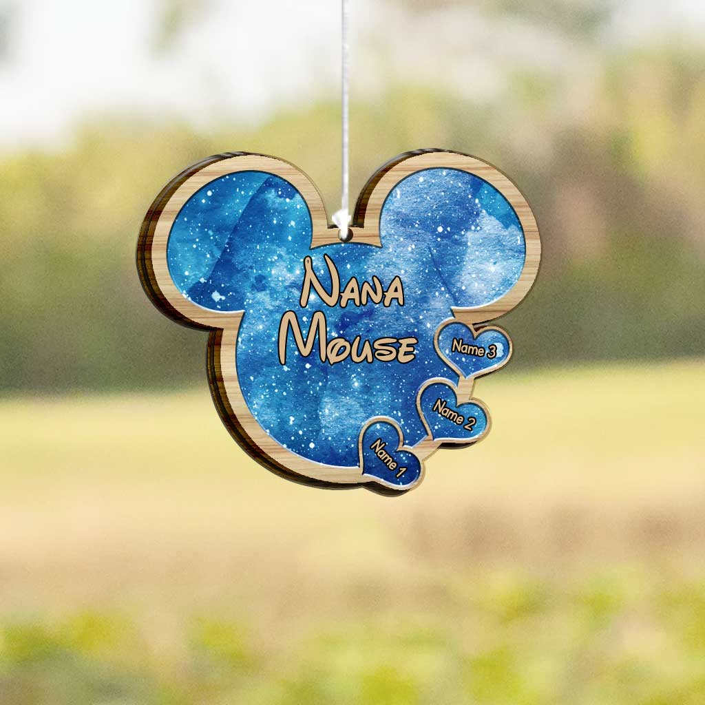 Nana's Hearts Mouse Ears - Personalized Grandma Wind Chime