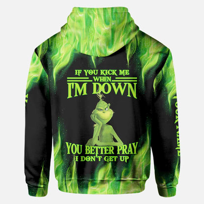 If You Kick Me - Personalized Stole Christmas All Over T-shirt and Hoodie