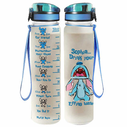 Drink Your Water - Personalized Ohana Water Tracker Bottle