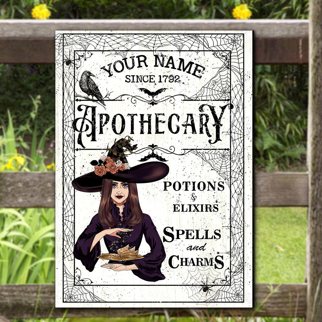 Spells And Charms - Personalized Witch Rectangle Metal Sign