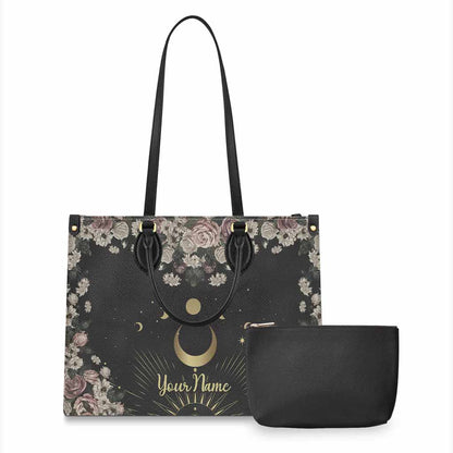 Moon Phase - Personalized Witch Leather Handbag