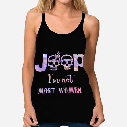 I'm Not Most Women - Car Cross Tank Top and Leggings