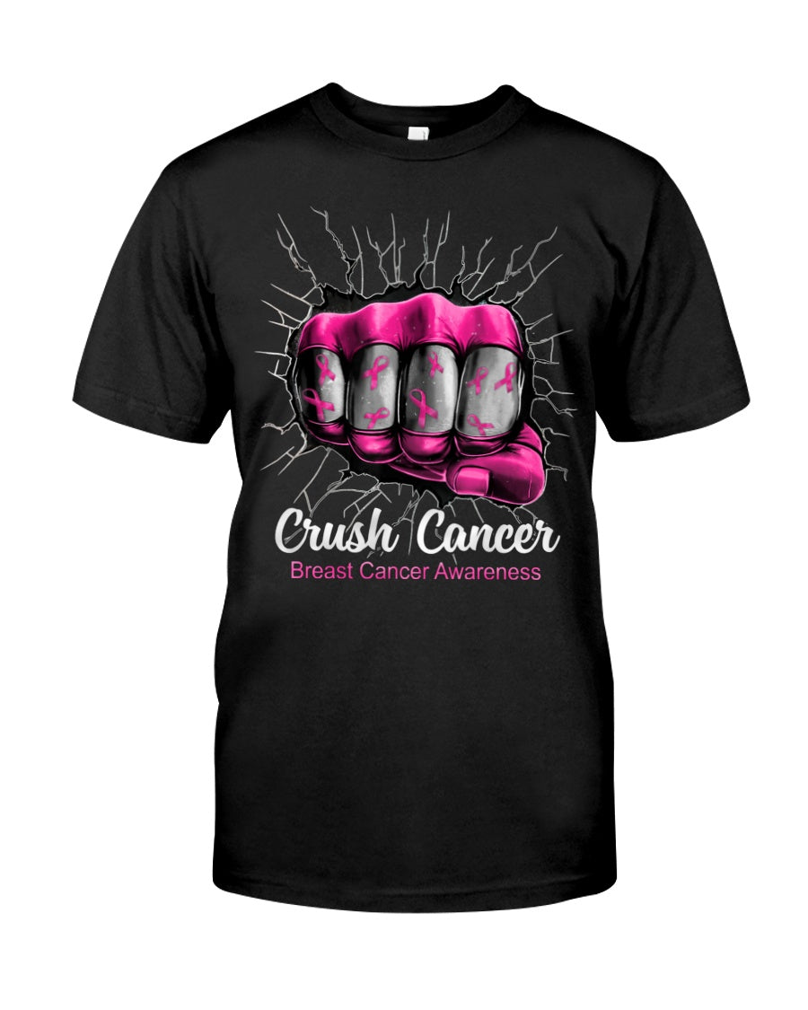 Crush Cancer - Breast Cancer Awareness T-shirt and Hoodie 0822