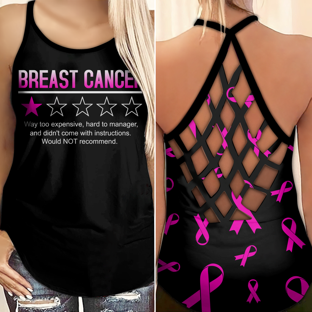 Way Too Expensive - Breast Cancer Awareness Cross Tank Top 0722