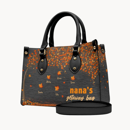 Blessed To Be Called Nana - Personalized Grandma Leather Handbag