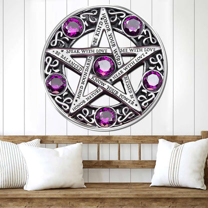 Mystical Pentagram - Witch Cut Metal Sign