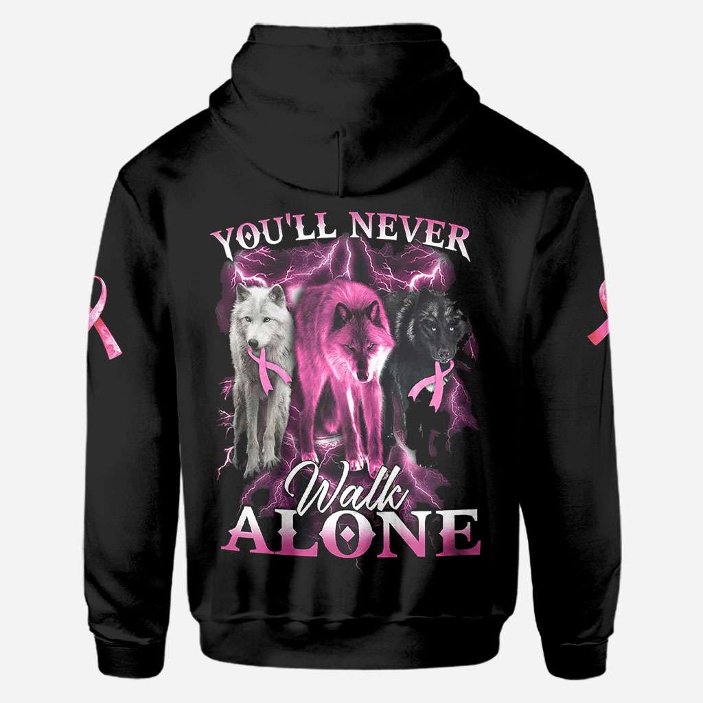 You Will Never Walk Alone - Breast Cancer Awareness All Over T-shirt and Hoodie 0822