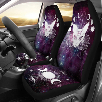 Moon Phases Cat Wicca - Witch Seat Covers 0822