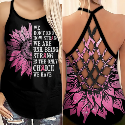 We Don't Know - Breast Cancer Awareness Cross Tank Top 0722