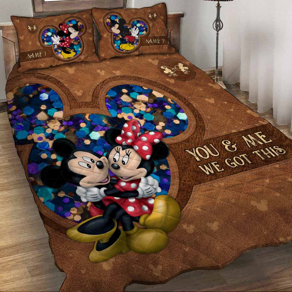 You & Me We Got This - Personalized Mouse Quilt Set