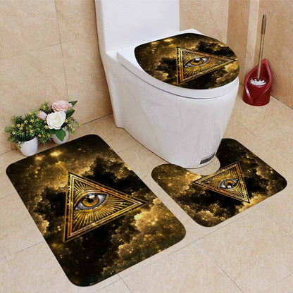 The All Seeing Eye - Witch Bathroom Curtain & Mats Set