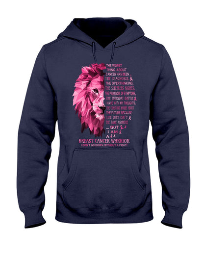Lion Breast Cancer Warrior - Breast Cancer Awareness T-shirt and Hoodie 0822