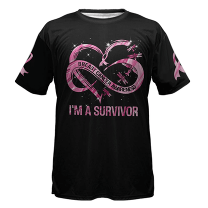 I Am A Survivor - Breast Cancer Awareness All Over T-shirt and Hoodie 0822