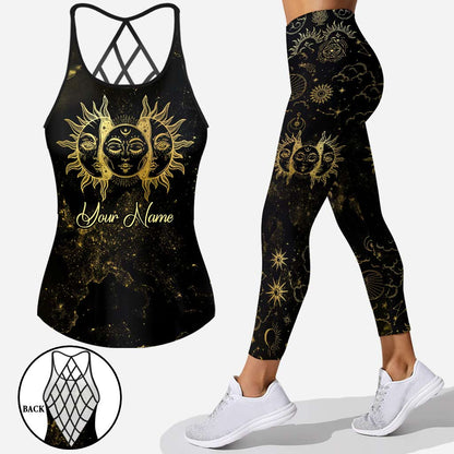 Wicca Symbol - Personalized Witch Cross Tank Top and Leggings