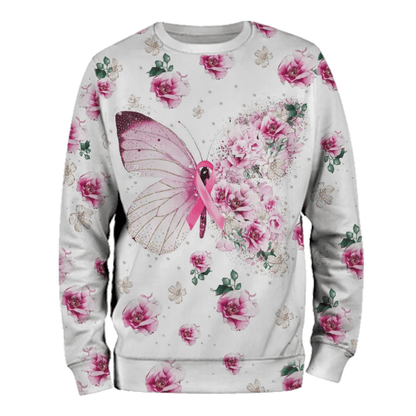 Butterfly Floral Breast Cancer - Breast Cancer Awareness All Over T-shirt and Hoodie 0822