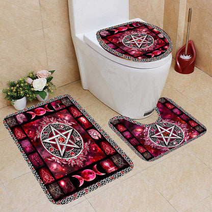 Red Star Witch Vibes - Witch 3 Pieces Bathroom Mats Set