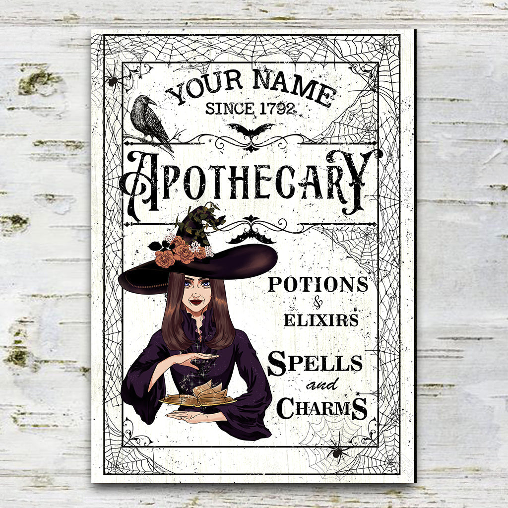 Spells And Charms - Personalized Witch Rectangle Metal Sign