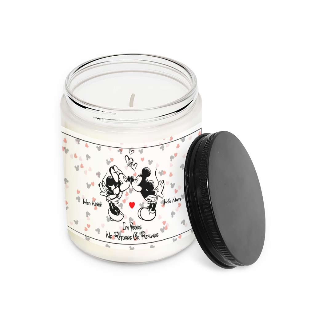 I’m Yours No Returns Or Refunds - Personalized Couple Mouse Candle