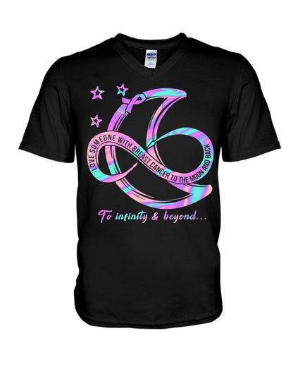 Love Someone With Breast Cancer To The Moon And Back - Breast Cancer Awareness T-shirt and Hoodie 0822