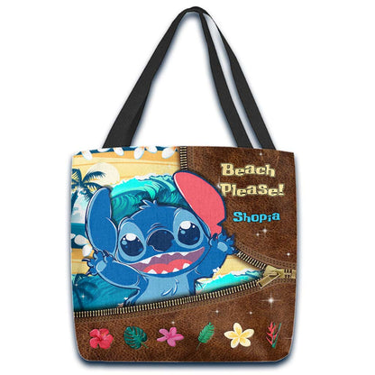 Beach Please - Personalized Sea Lover Tote Bag