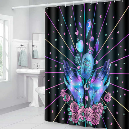 Magic Witch - Bathroom Curtain & Mats Set